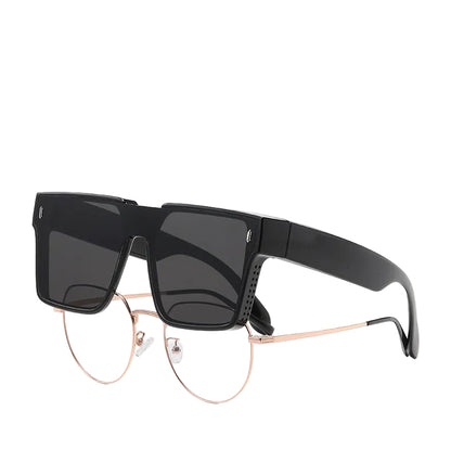 Anti-ultraviolet Online Celebrity Round Face Slim Sunglasses